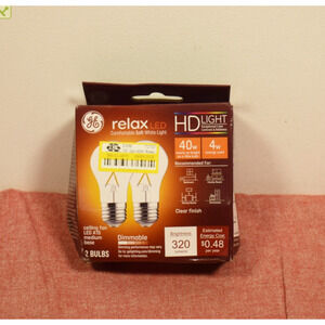 GE 2pk 40W Relax A15 LED Ceiling Fan Light Bulbs Clear Soft White
